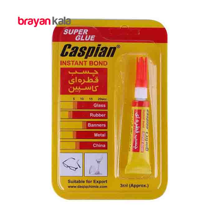 عکس اصلی چسب قطره ای کاسپین مدل Super Glue حجم 3 گرم